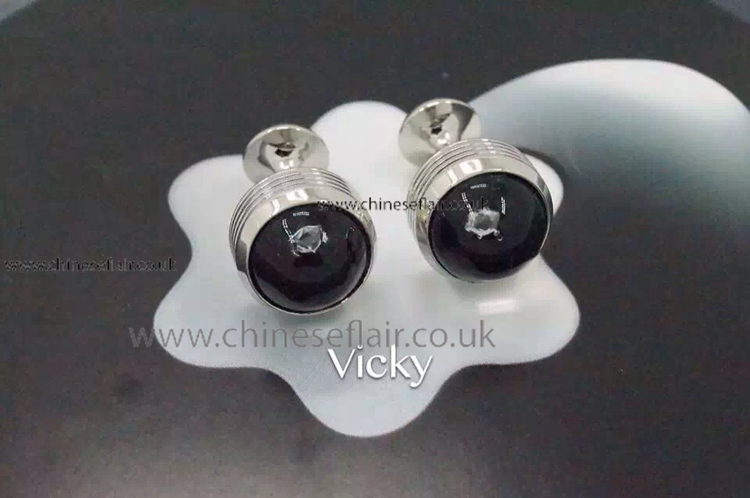 Copy Mont Blanc Replica Cufflinks SS with Diamond